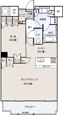 ザ・パークハウス西新宿タワー60 1414号室